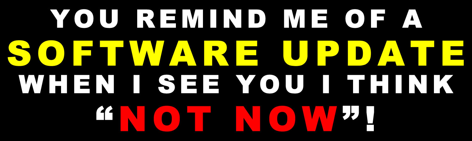 You remind me of a software update when i see you i think not now! Bumper Sticker, Magnet or Window Cling