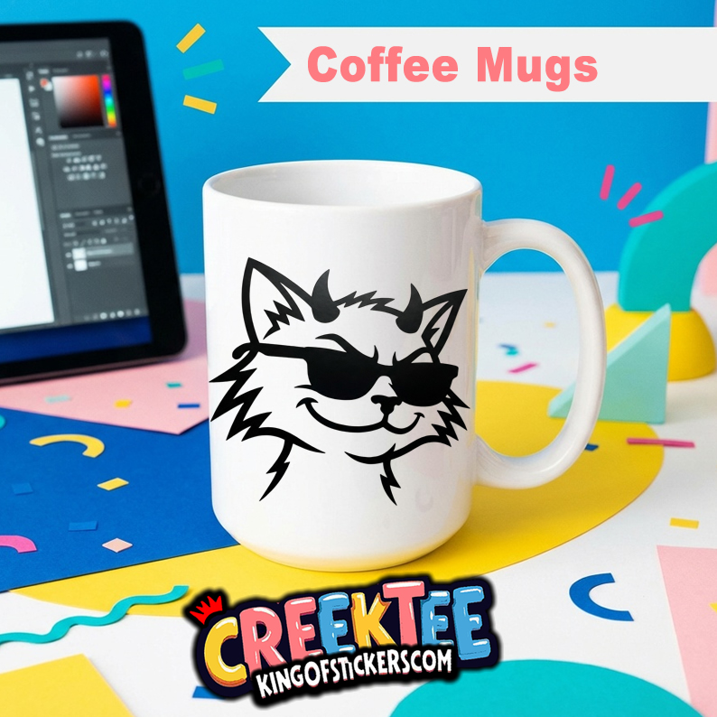 Cool Evil Cat Coffee Mug In Your Custom Print Color