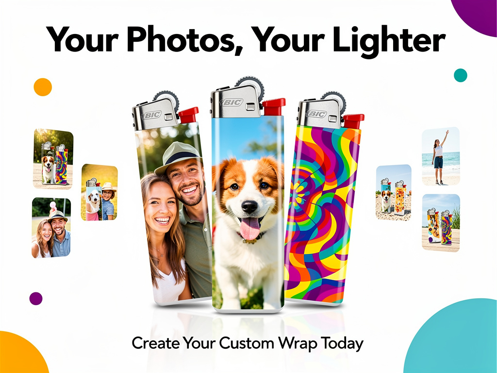 Custom Lighter Wrap Design - Create Your Own Personalized Lighter Stickers